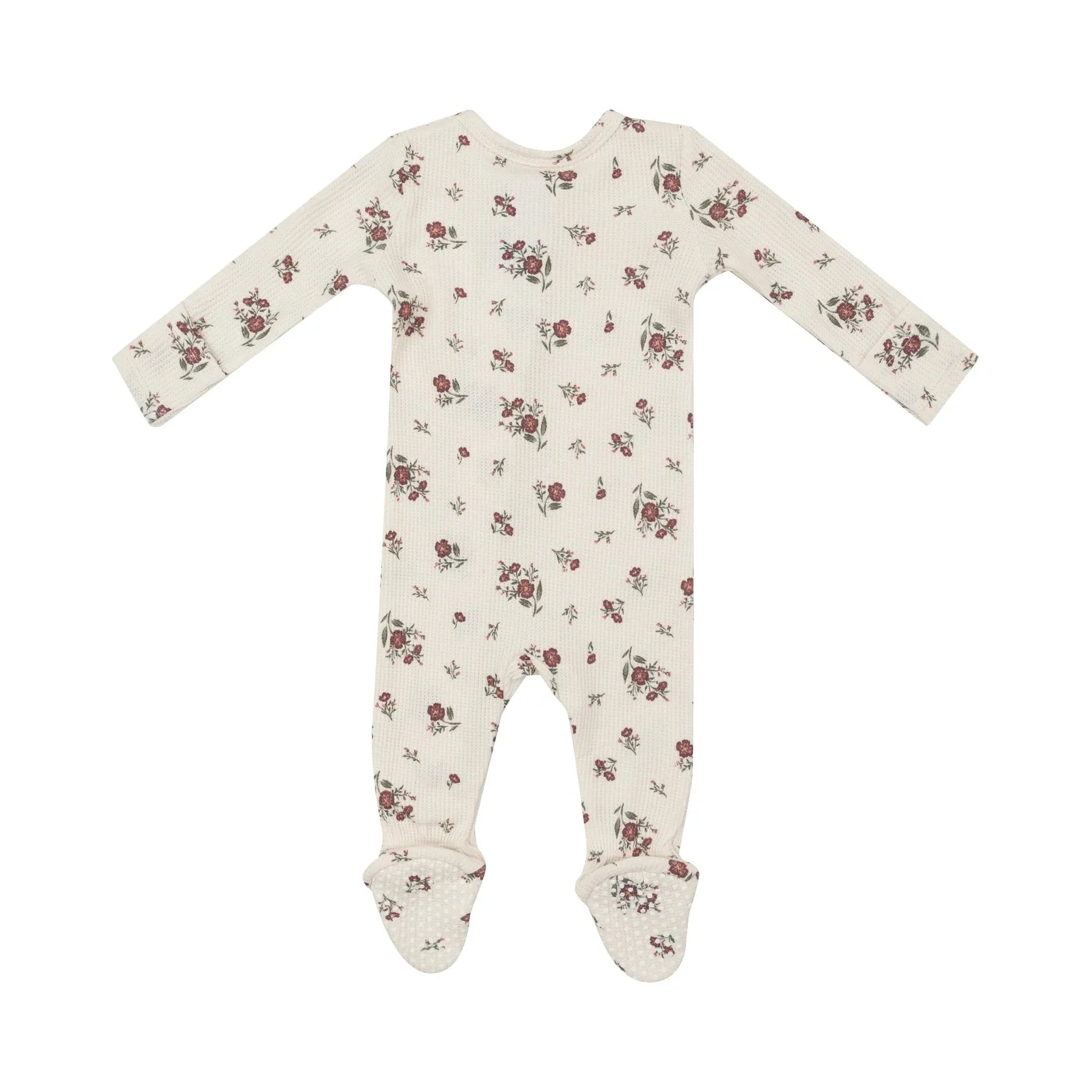 Angel Dear Zipper Footie - Misty Rose Floral