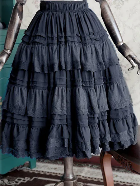 Angle Lace Chiffon Lolita Skirts