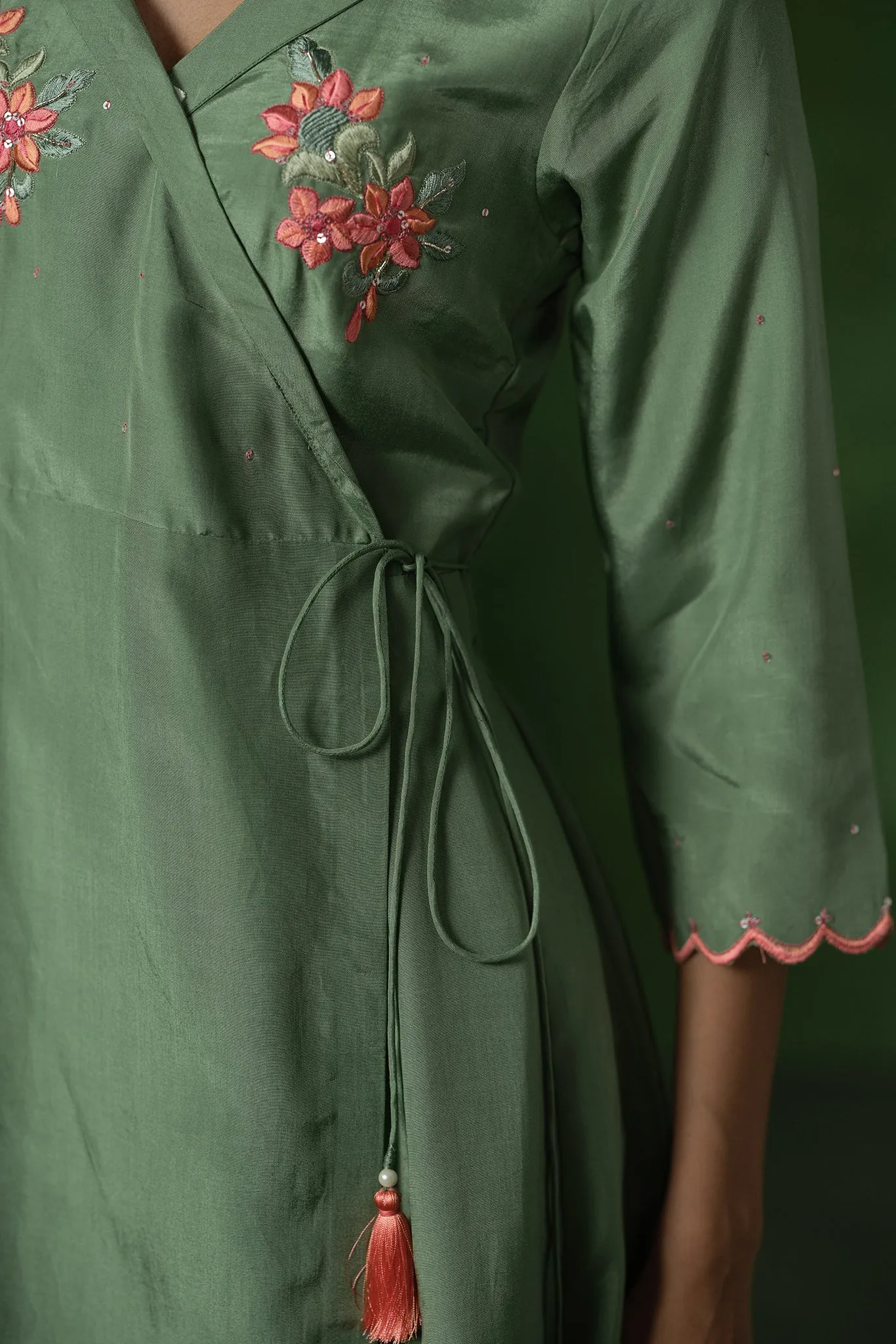 Angrakha With Thread Embroidery