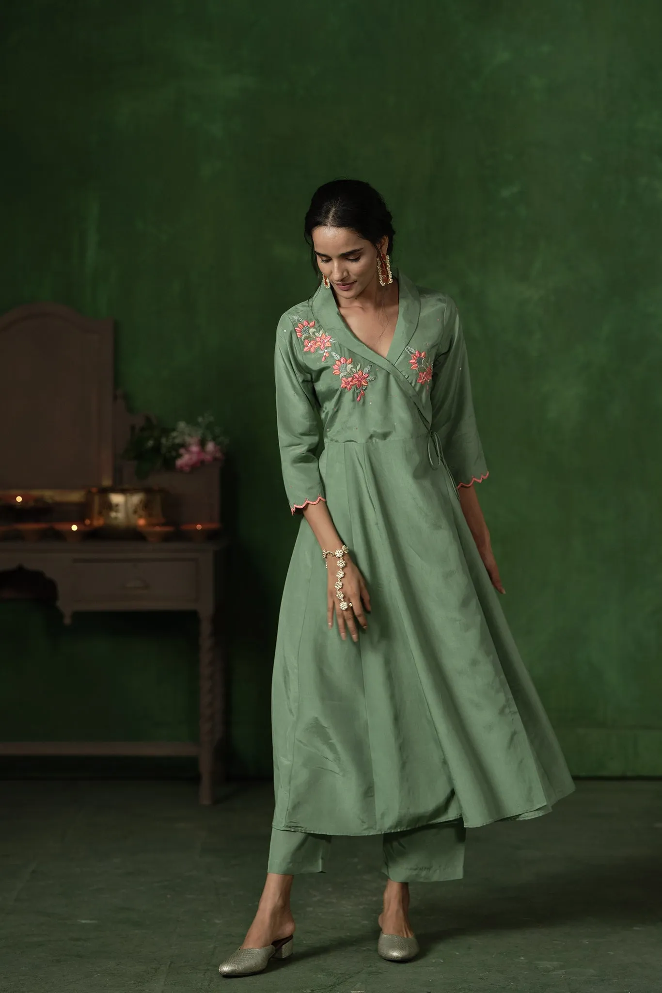 Angrakha With Thread Embroidery