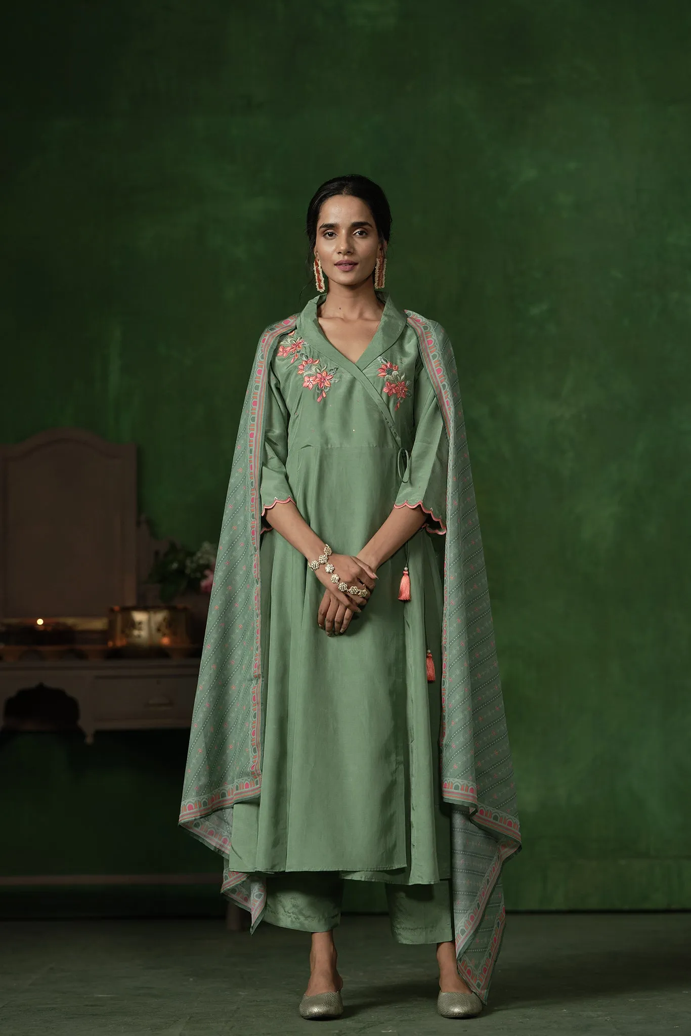 Angrakha With Thread Embroidery