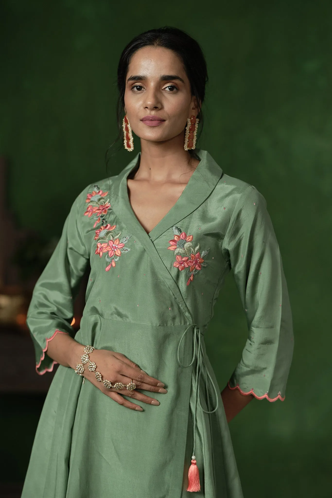 Angrakha With Thread Embroidery