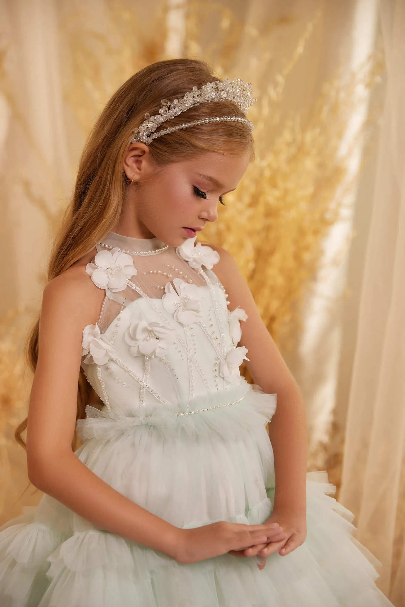 Arlington Ruffled Ombre Flower Girl Dress