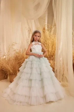 Arlington Ruffled Ombre Flower Girl Dress