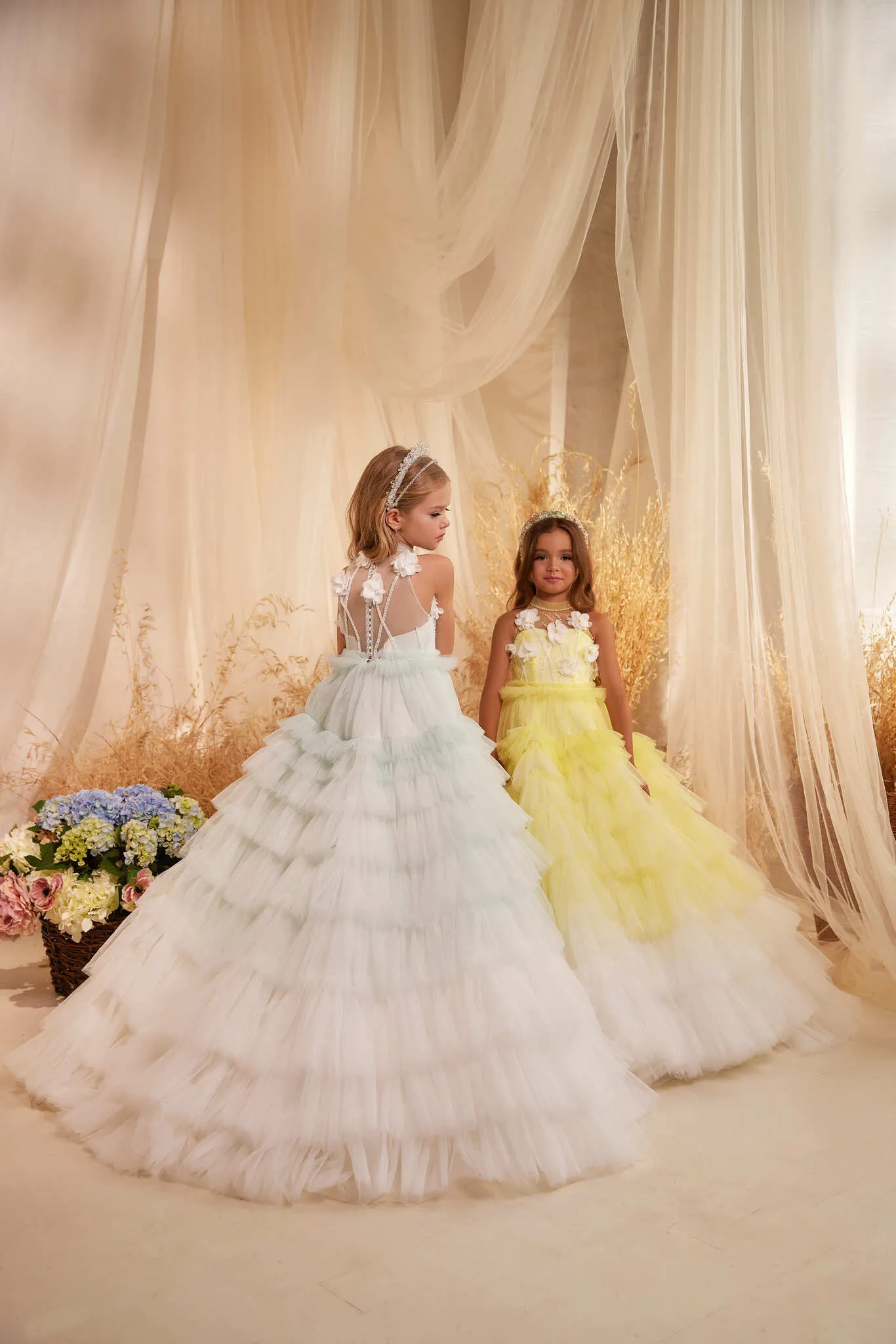 Arlington Ruffled Ombre Flower Girl Dress
