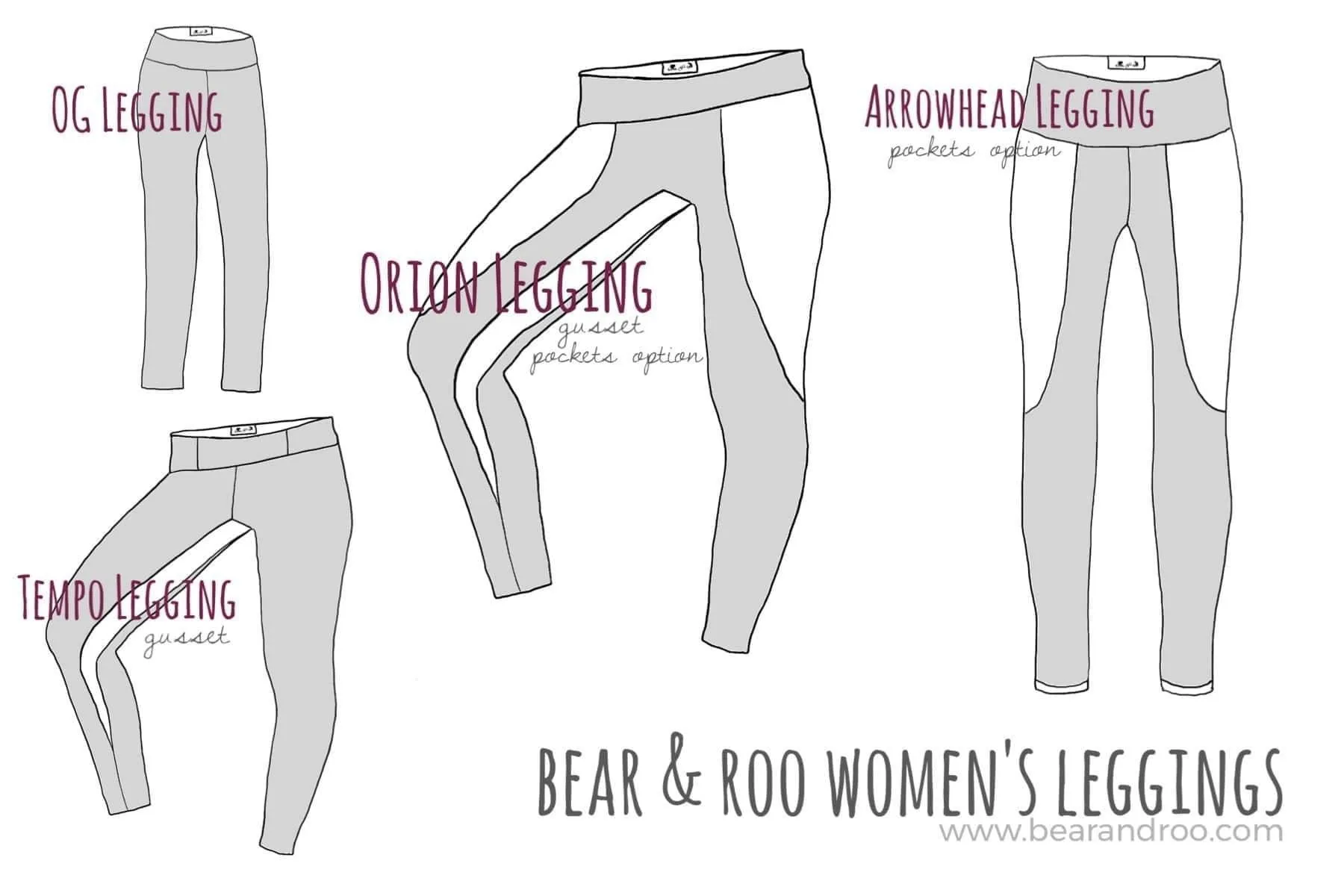 Arrowhead Leggings - colour options available