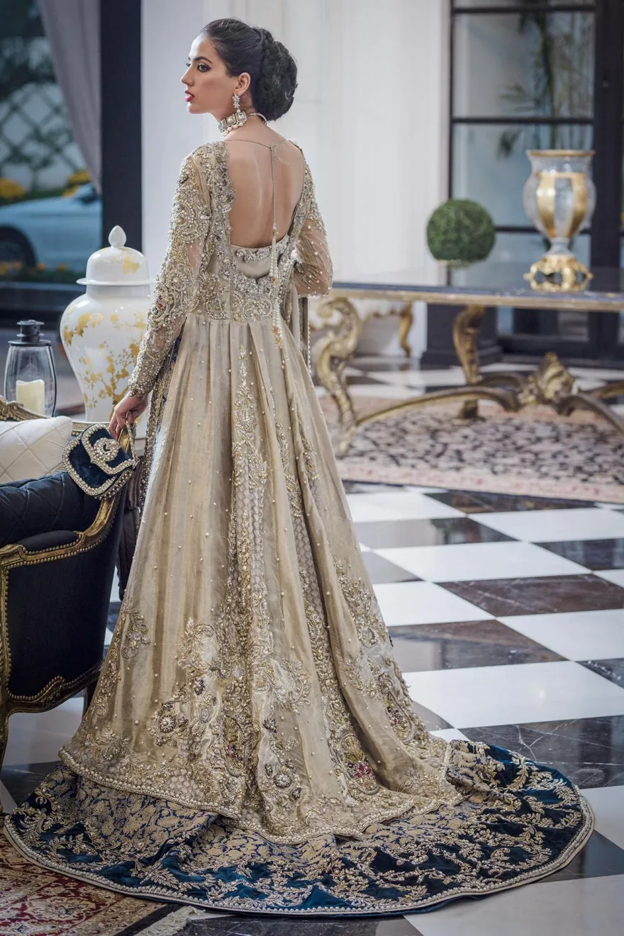 Asian Bridal Maxi Lehnga in Ivory Color #C2083