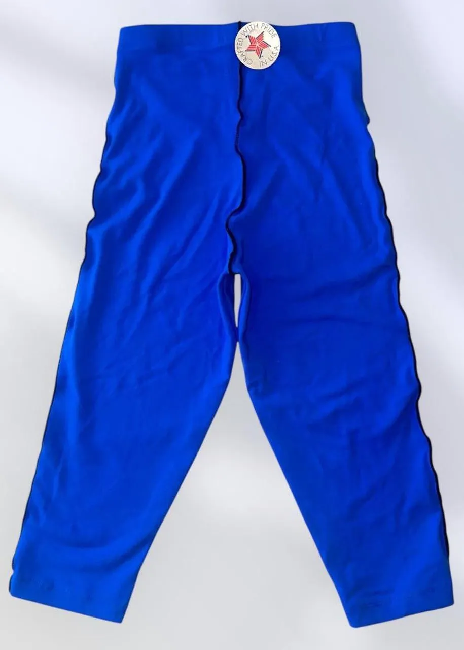Athletic Loungewear High-Waisted Capri Compression Legging | USA-Made Vintage