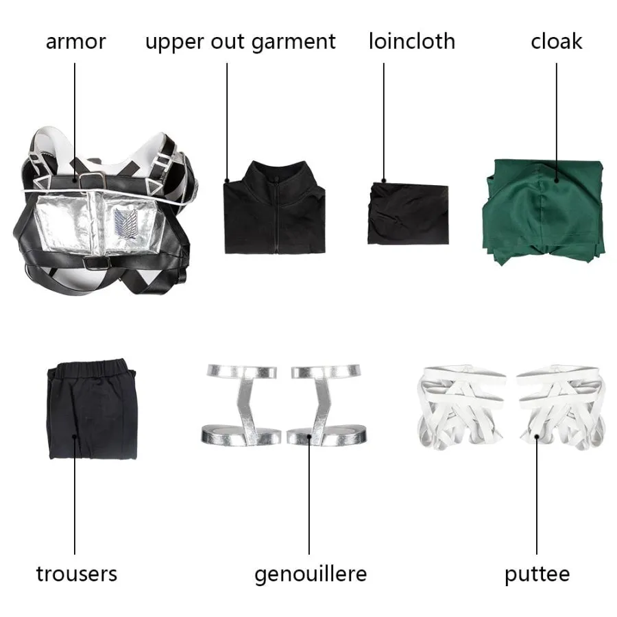Attack on Titan Eren & Levi Cosplay Costume C00298