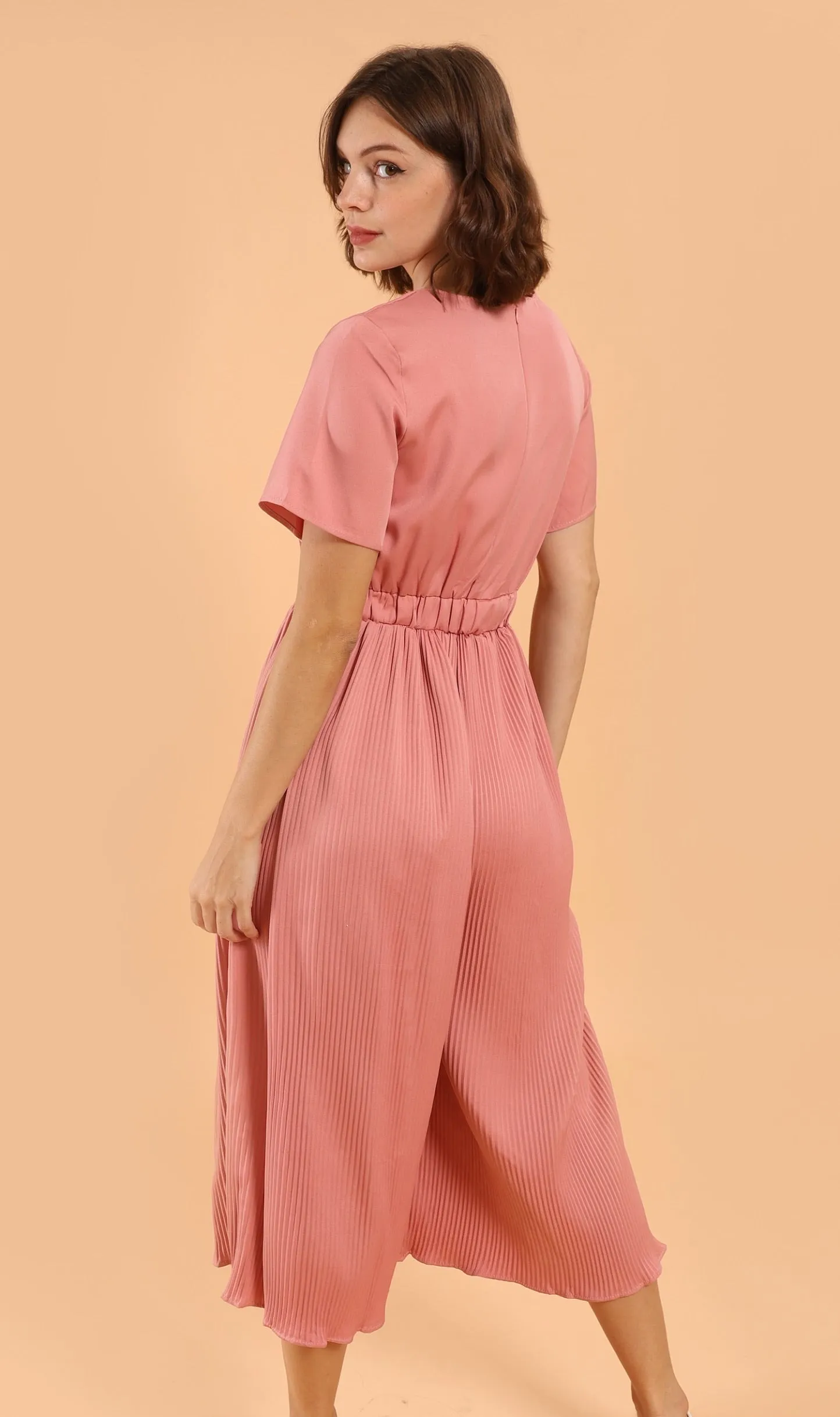 AUBREE Pleated Jumpsuit (Blush)