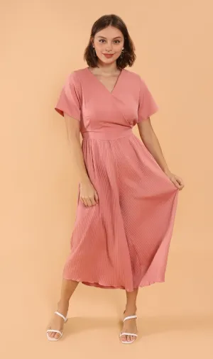 AUBREE Pleated Jumpsuit (Blush)