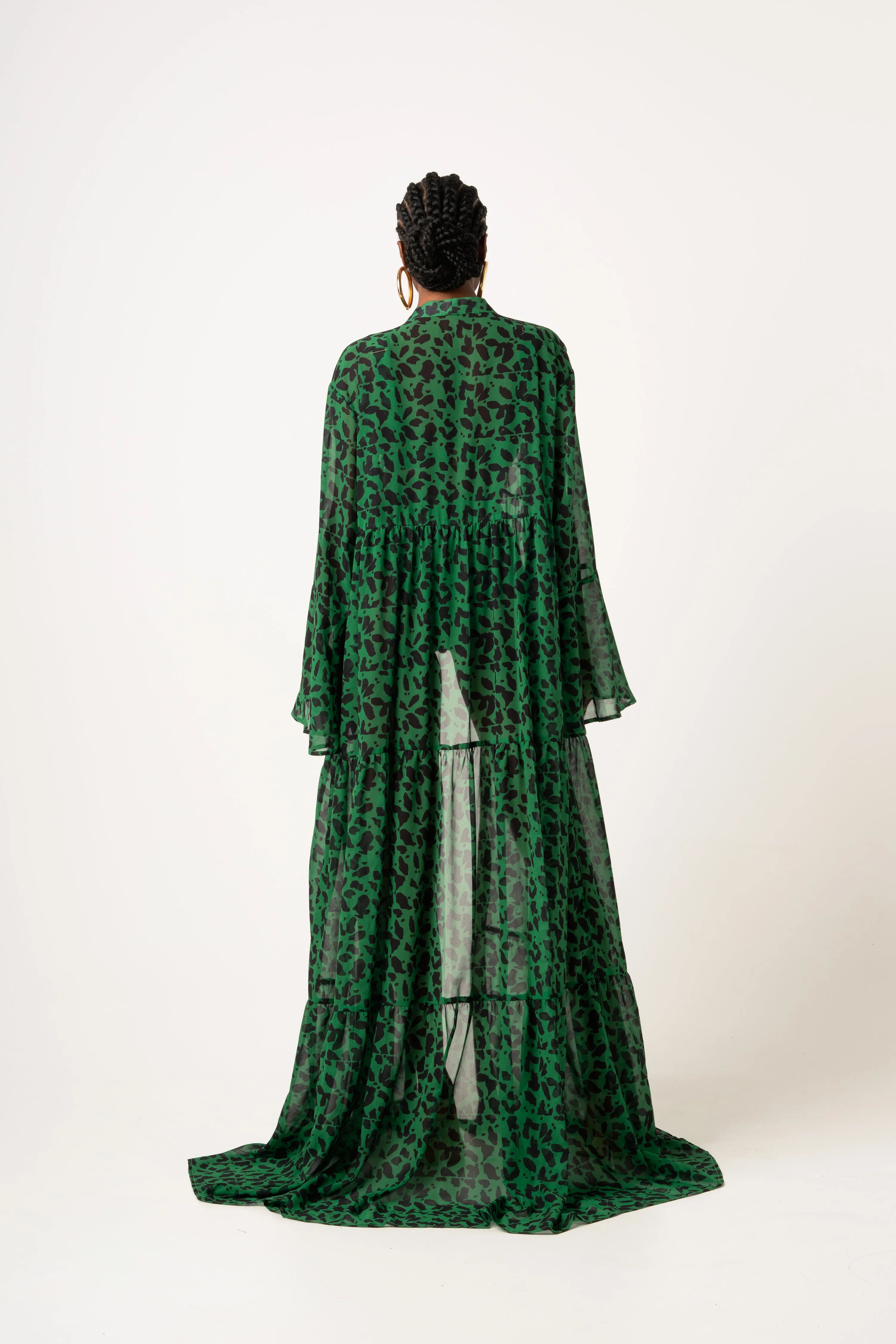 AZI LONG SLEEVE CHIFFON KIMONO