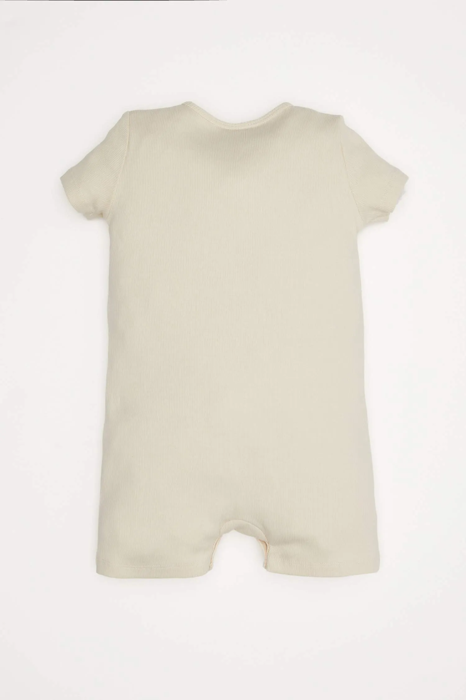 Baby Boy Newborn Fit Camsıs Short Sleeve Jumpsuit