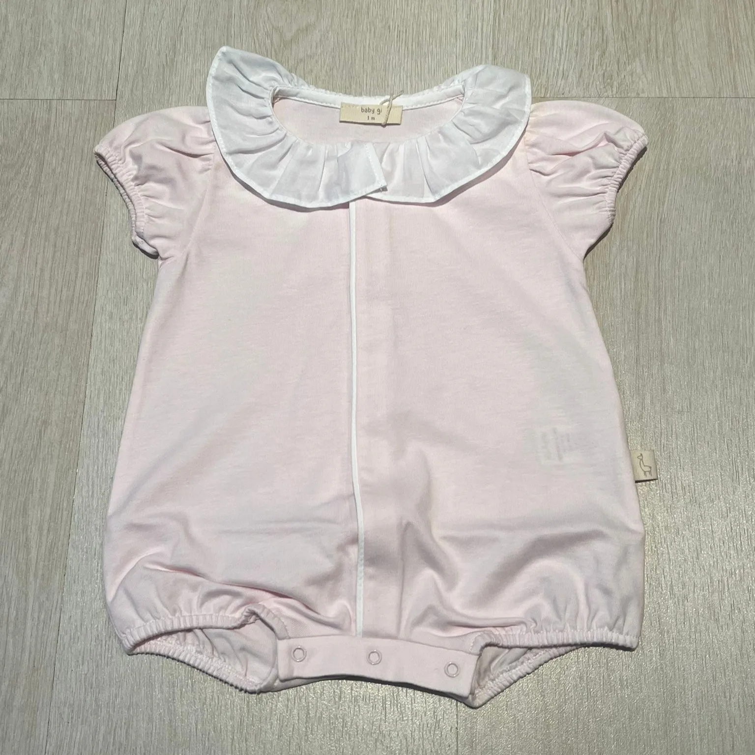 Baby Gi Angel Wings Cotton Romper - Pink