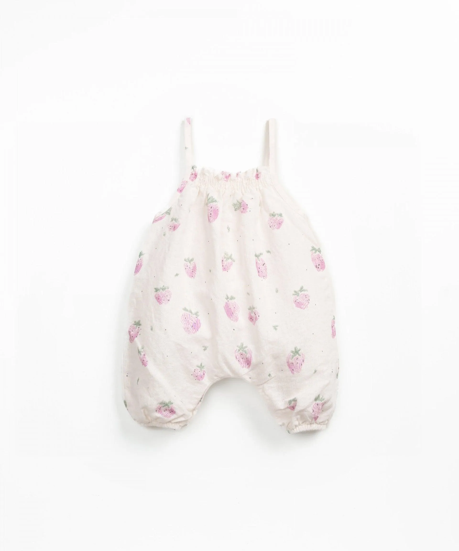 Baby Girl Jumpsuits and Rompers | Woven Jumpsuit - PInk Strawberries | Play Up