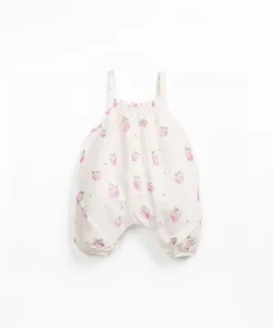 Baby Girl Jumpsuits and Rompers | Woven Jumpsuit - PInk Strawberries | Play Up
