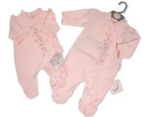 Baby Girls All-In-One with Embroidery - Flowers (NB-6m) (PK6) BIS-2120-6297