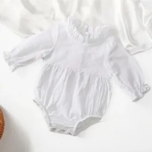 Baby Girls' Long Sleeve Cotton Rompers