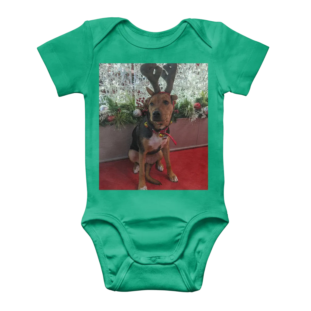 Baby Onesie Bodysuit - Christmas Dog