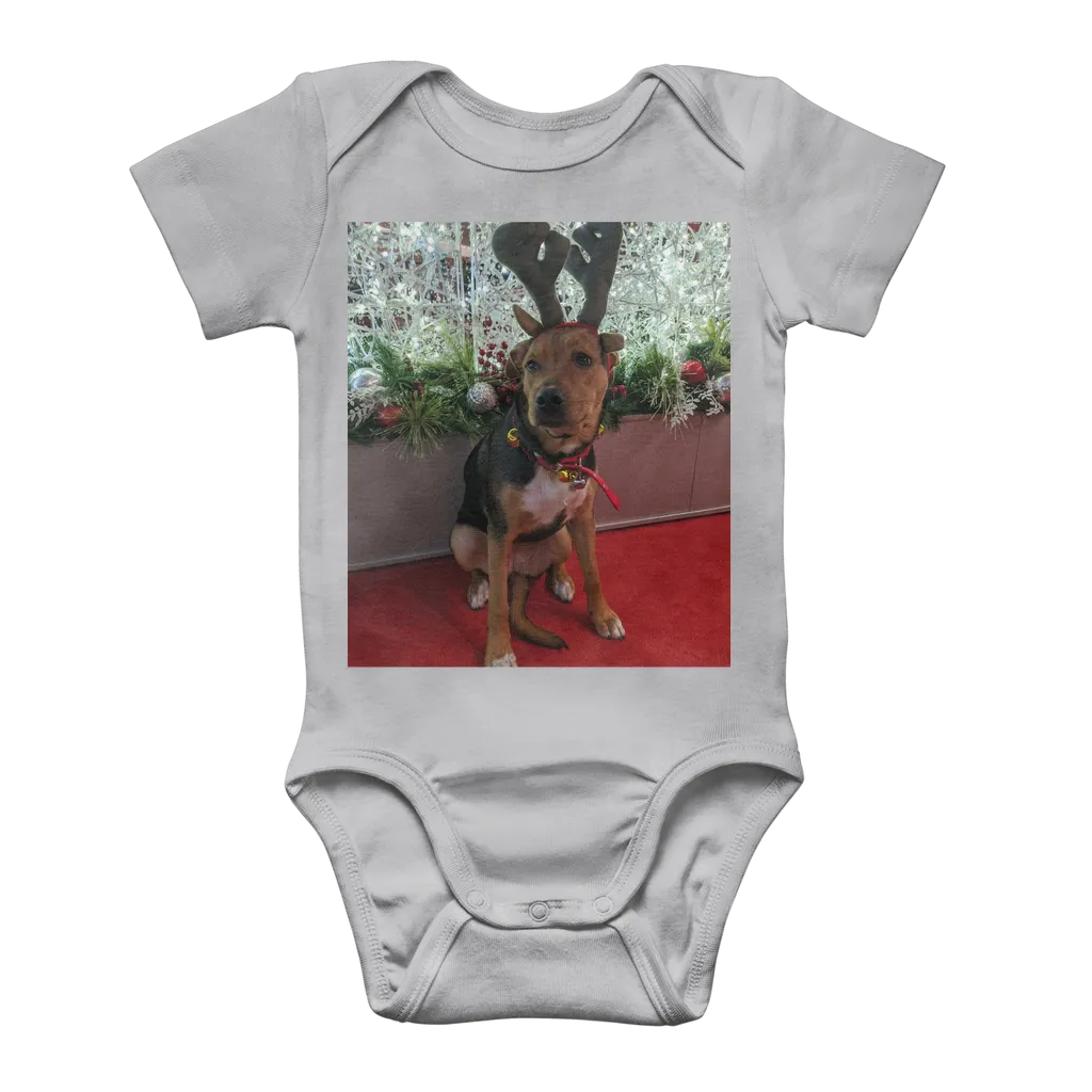 Baby Onesie Bodysuit - Christmas Dog