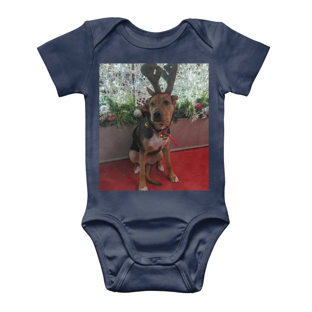 Baby Onesie Bodysuit - Christmas Dog