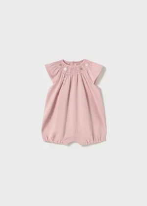 Baby Pink Newborn Cotton Romper