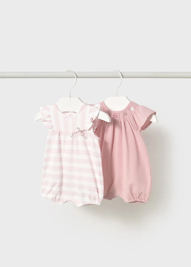 Baby Pink Newborn Cotton Romper