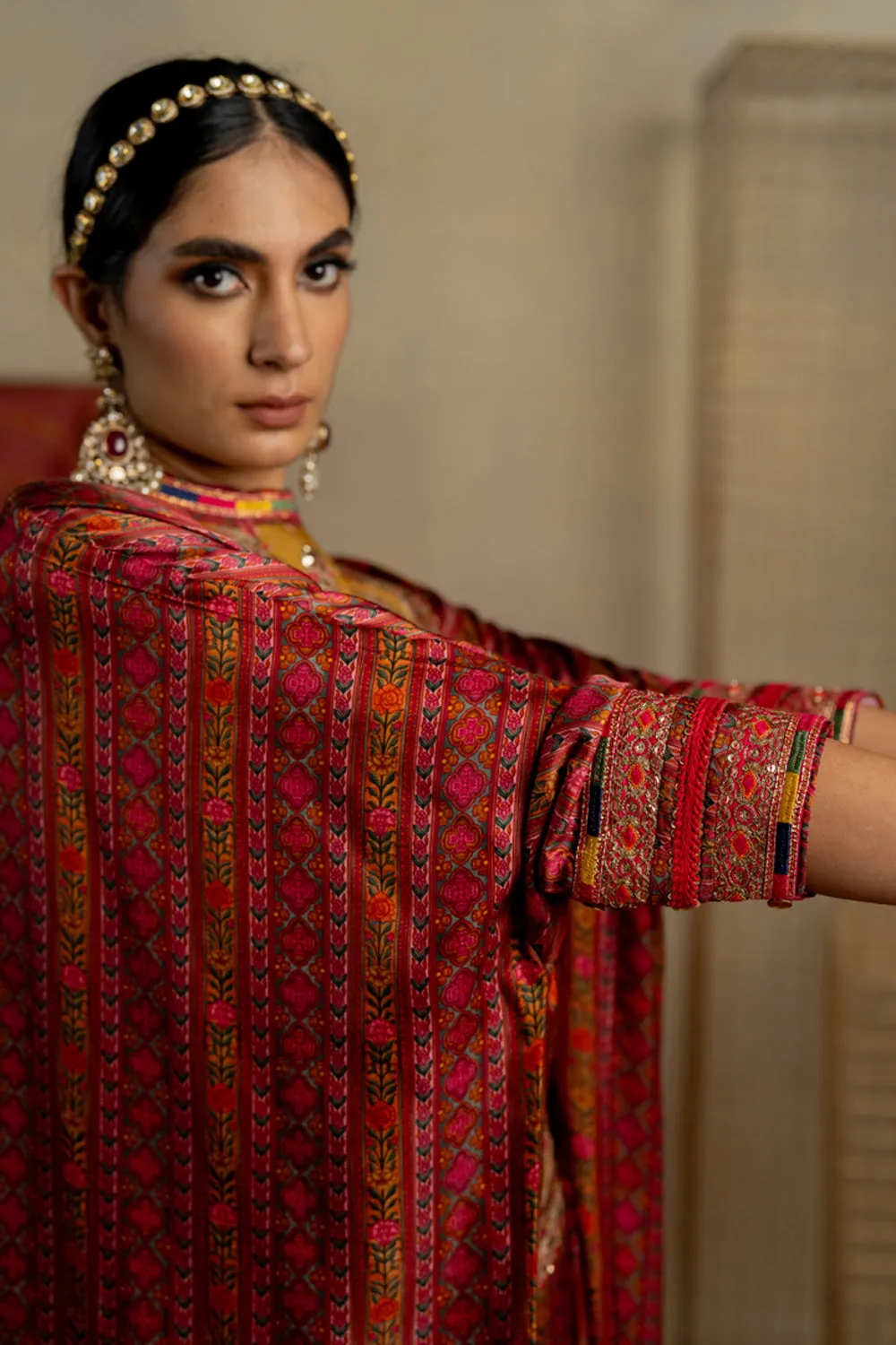 Bagh Kaftan With Gulal Pants