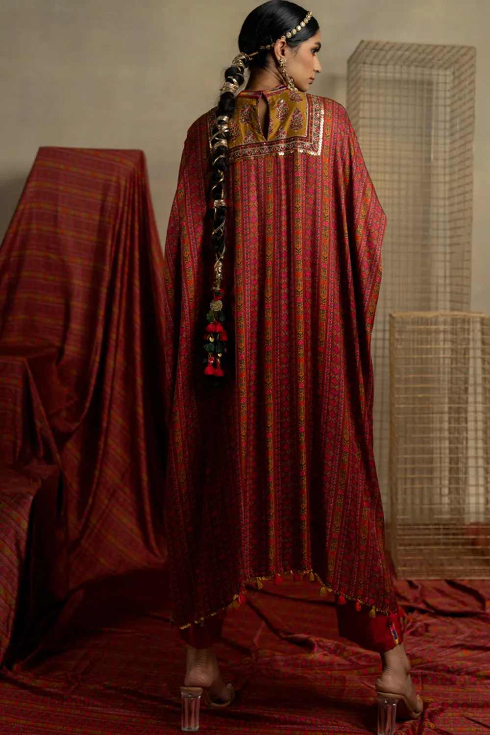 Bagh Kaftan With Gulal Pants