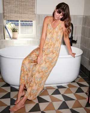 Bagheera - Satin Jaipur Jumpsuit - Tobacco