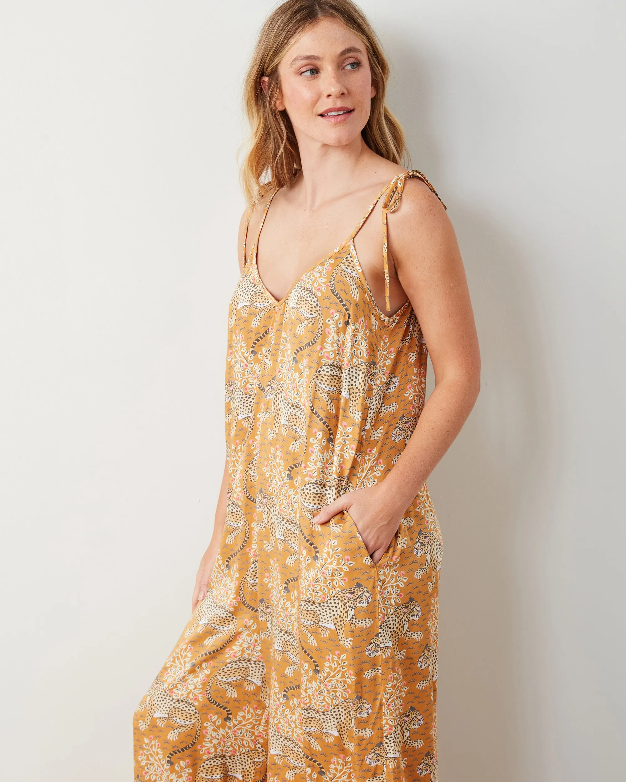 Bagheera - Satin Jaipur Jumpsuit - Tobacco
