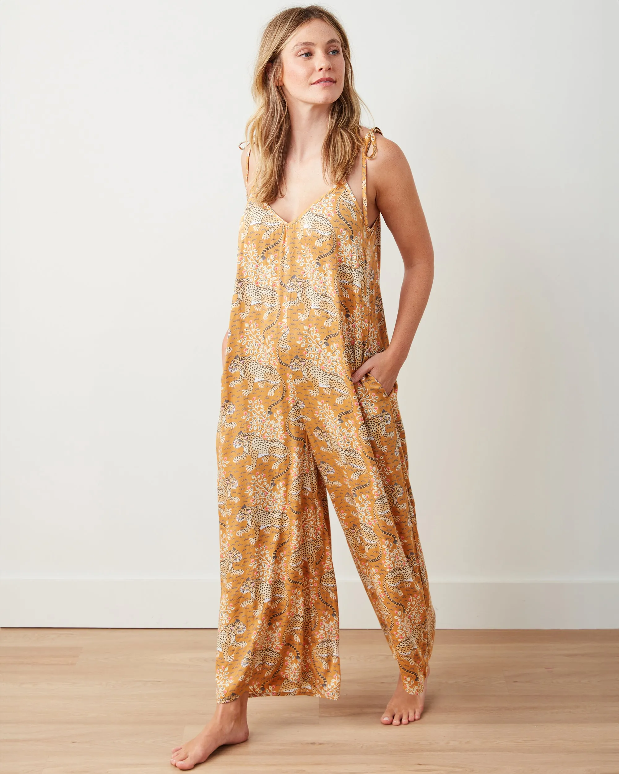 Bagheera - Satin Jaipur Jumpsuit - Tobacco