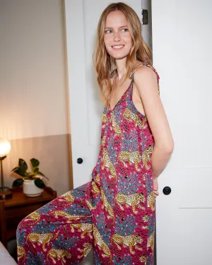 Bagheera - Satin Jaipur Jumpsuit - Wine