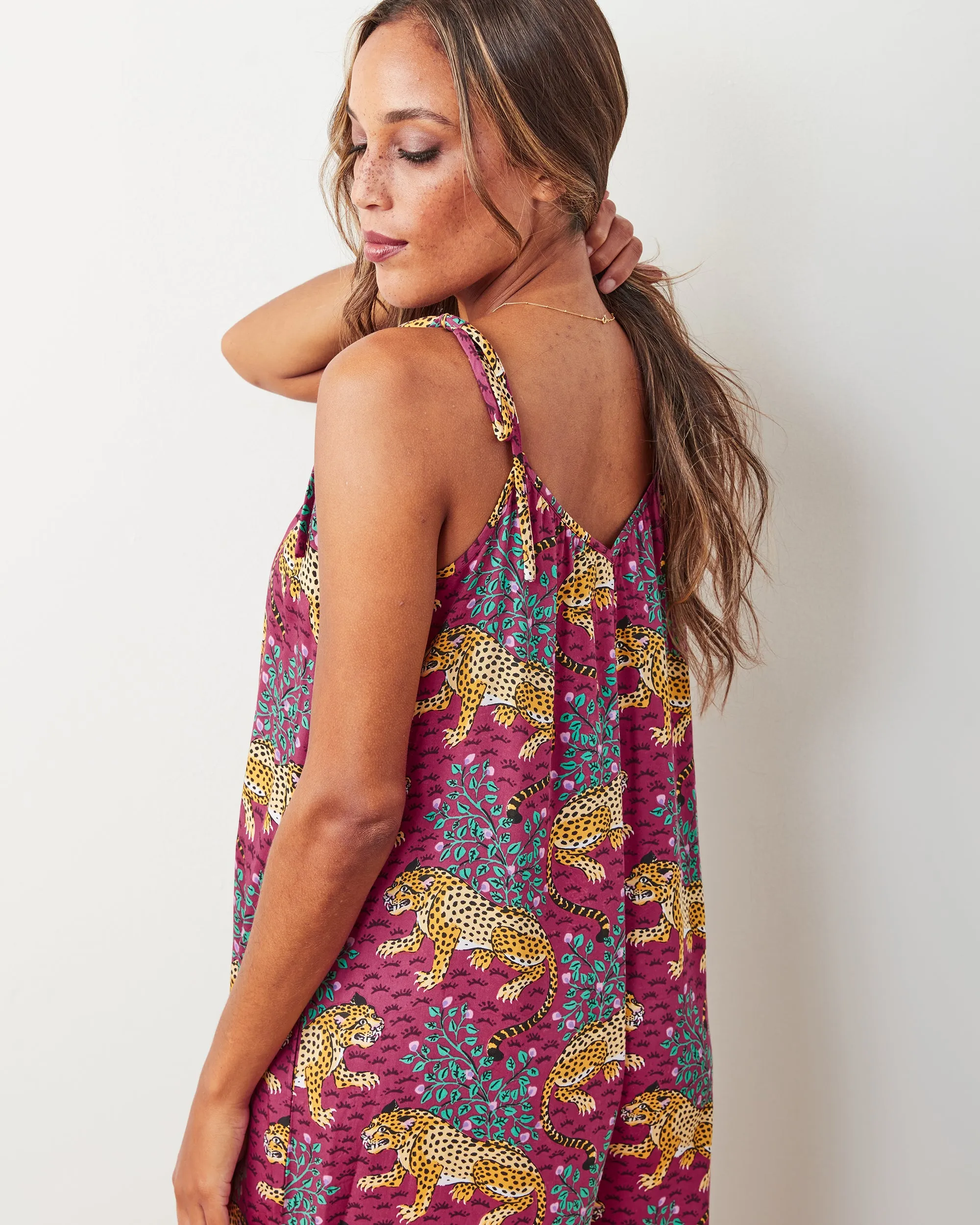 Bagheera - Satin Jaipur Jumpsuit - Wine