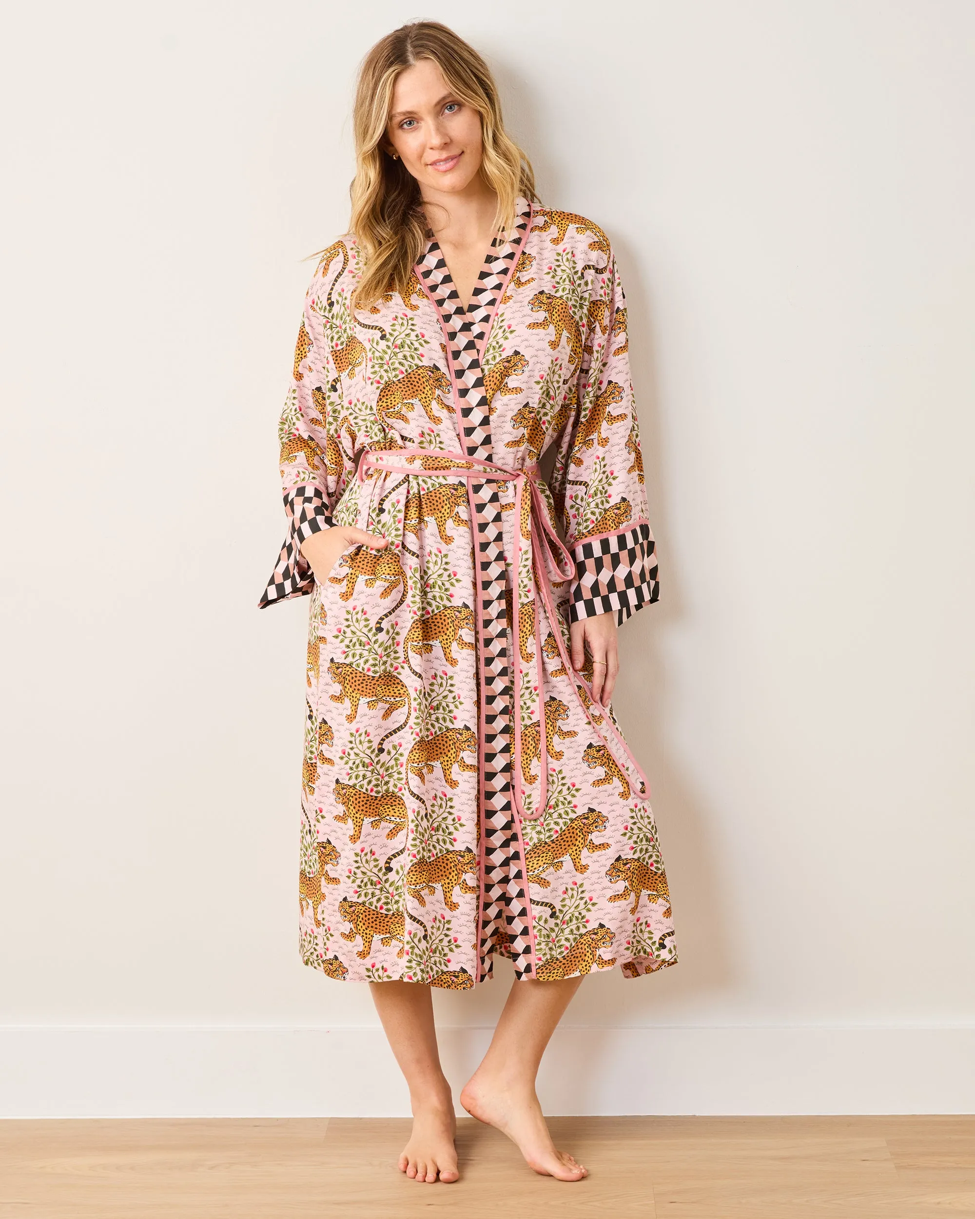 Bagheera - Satin Robe - Blush