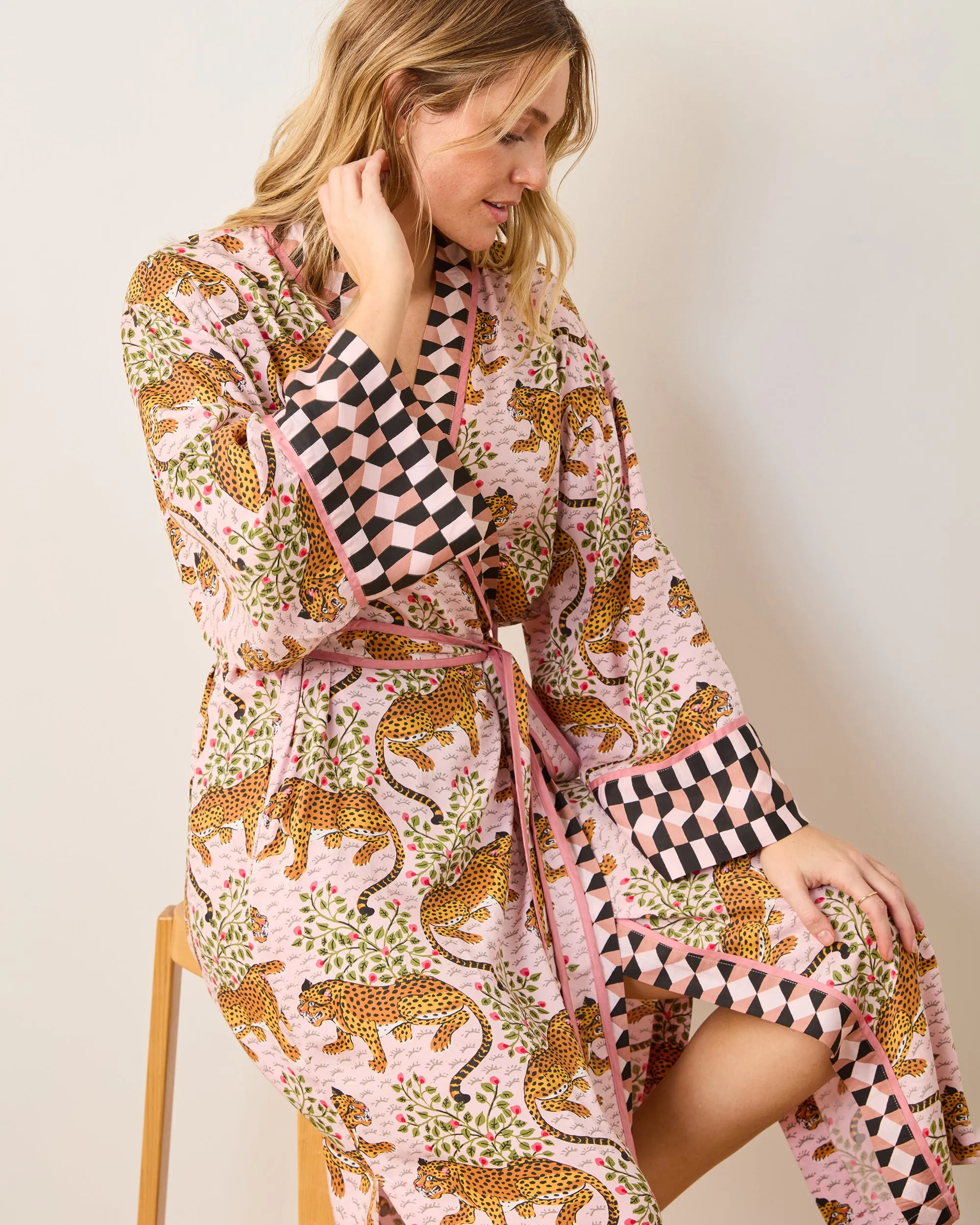 Bagheera - Satin Robe - Blush