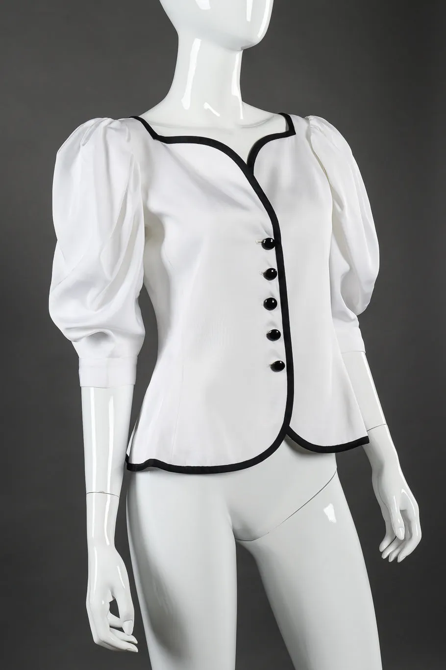 Balloon Sleeve Peplum Top