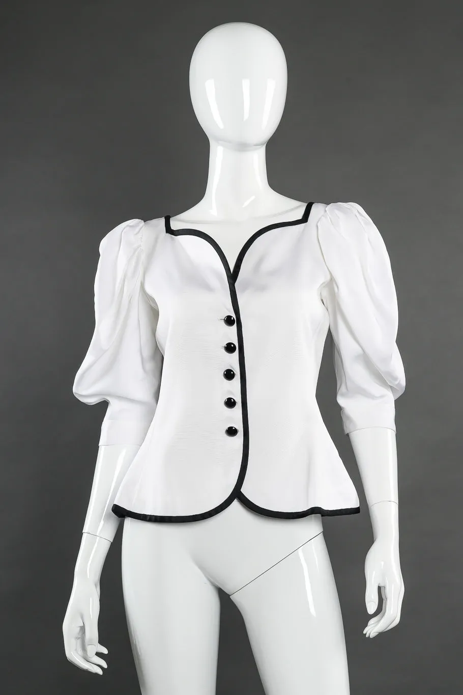 Balloon Sleeve Peplum Top
