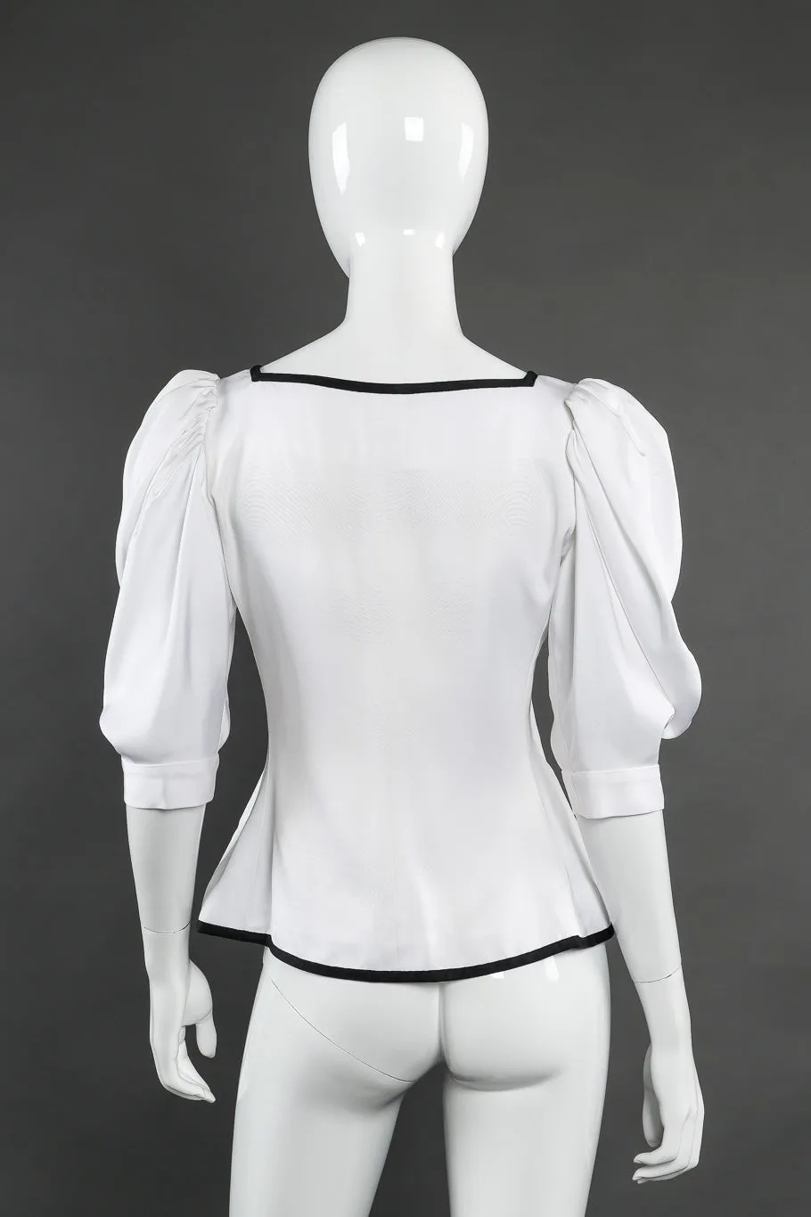 Balloon Sleeve Peplum Top