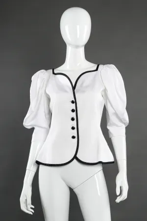 Balloon Sleeve Peplum Top