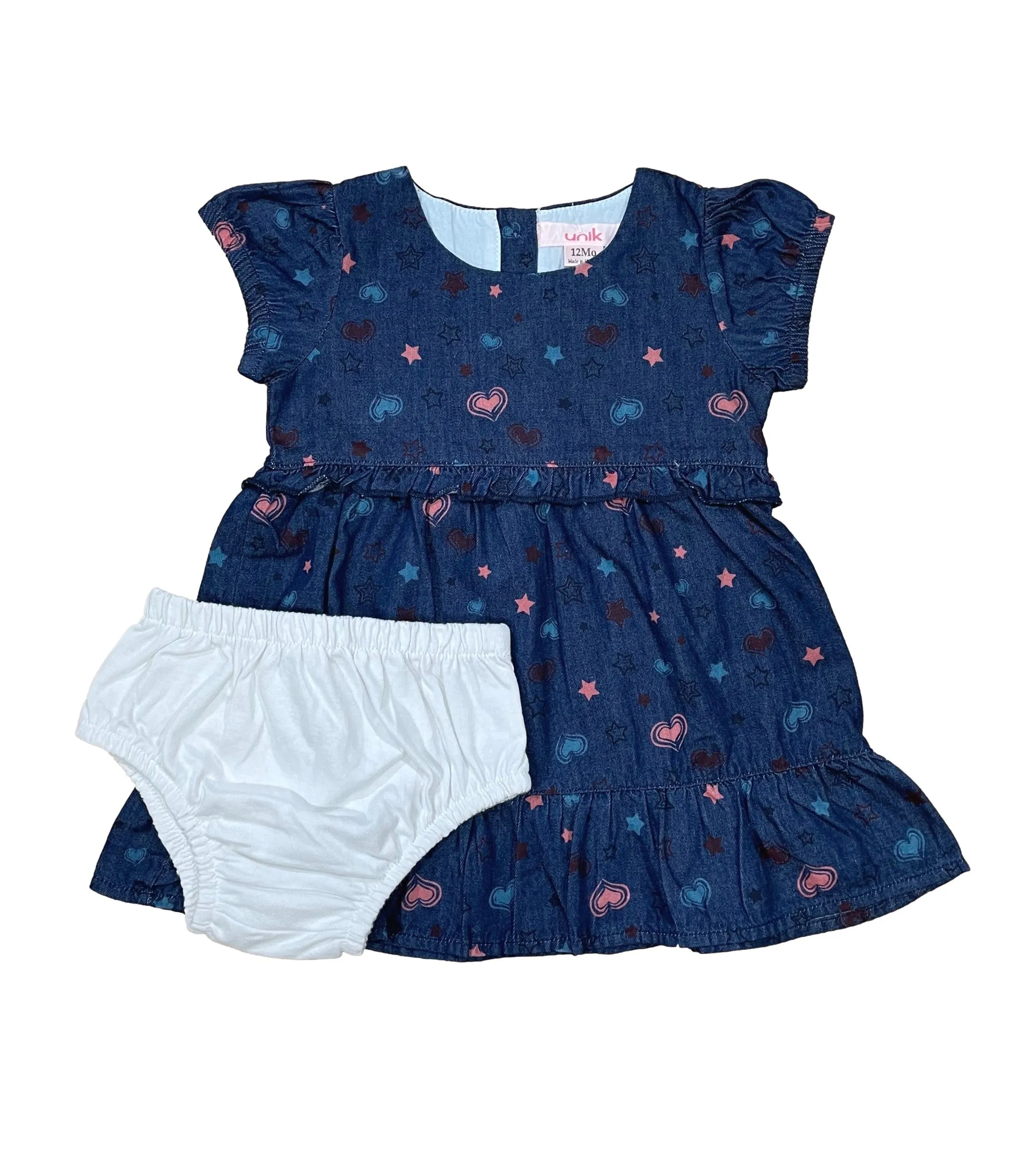 BD2272 Baby Girl Denim Dress 6/9-24mo