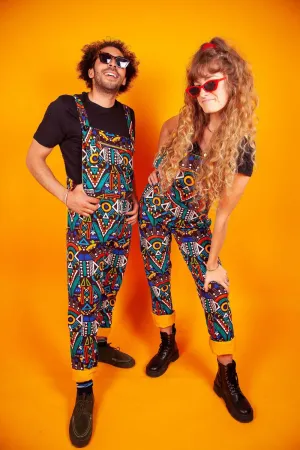 Be Rave African Print Festival Dungarees