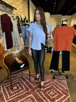 Becky Black Faux Leather Skinny Leggings