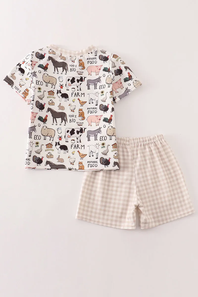 Beige farm boy set