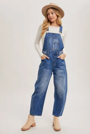 Beth Denim Barrel Overalls