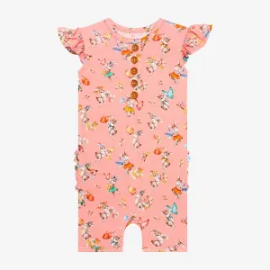 Betty Capsleeve Henley Romper