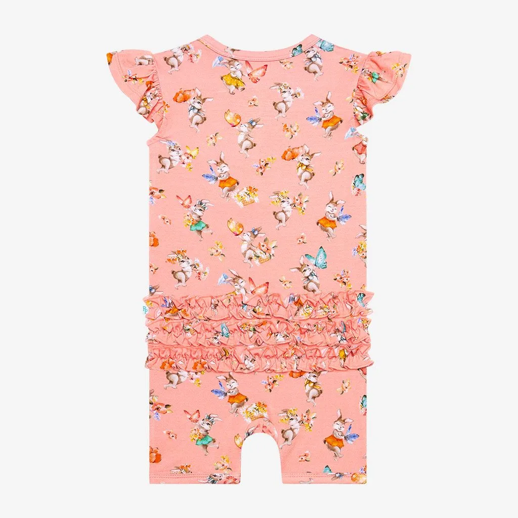Betty Capsleeve Henley Romper