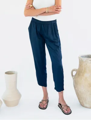 Beverly Satin TENCEL™ Pants | Midnight
