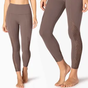 Beyond Yoga High Waisted Mesh In Line Midi Legging
