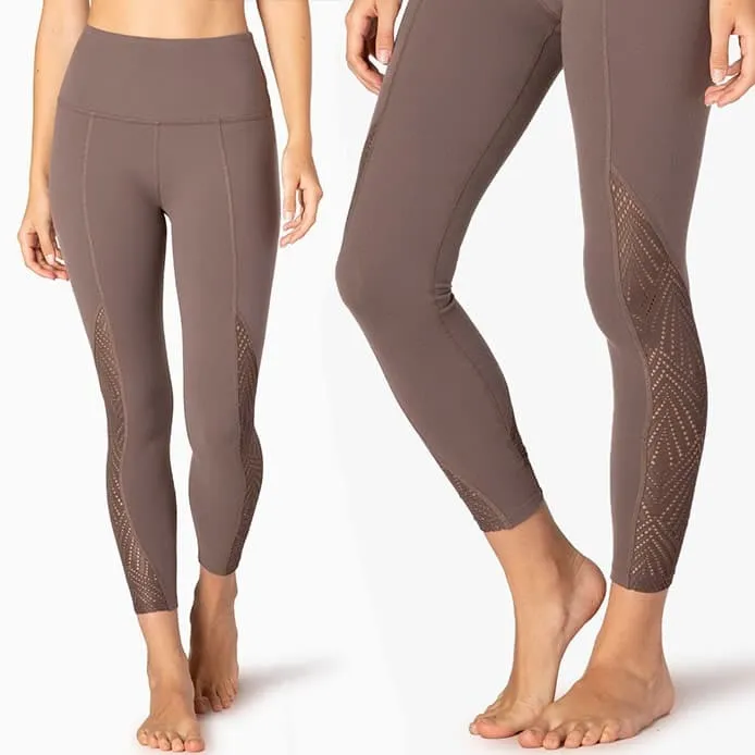 Beyond Yoga High Waisted Mesh In Line Midi Legging
